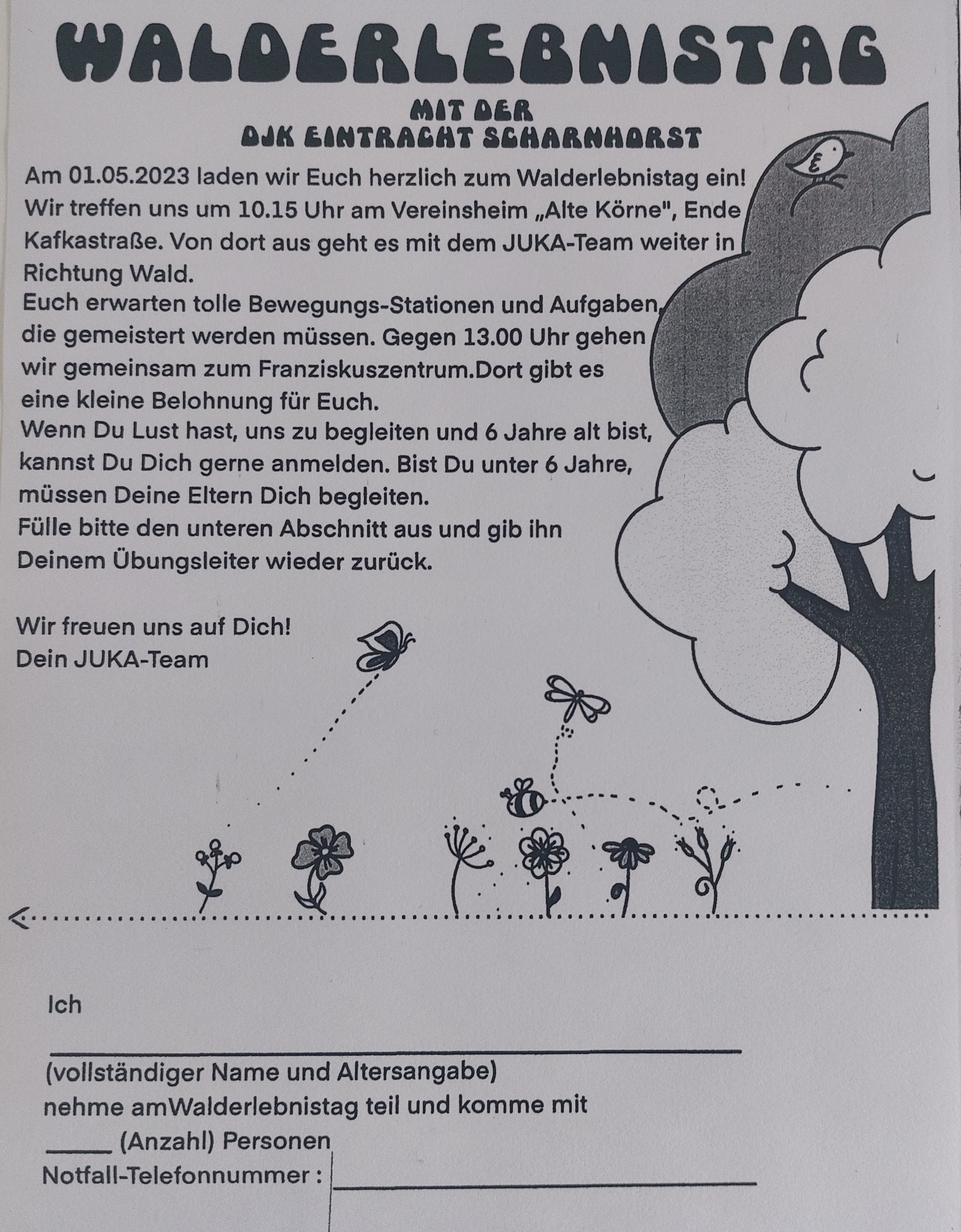 Die DJK lädt zum Walderlebnistag ein