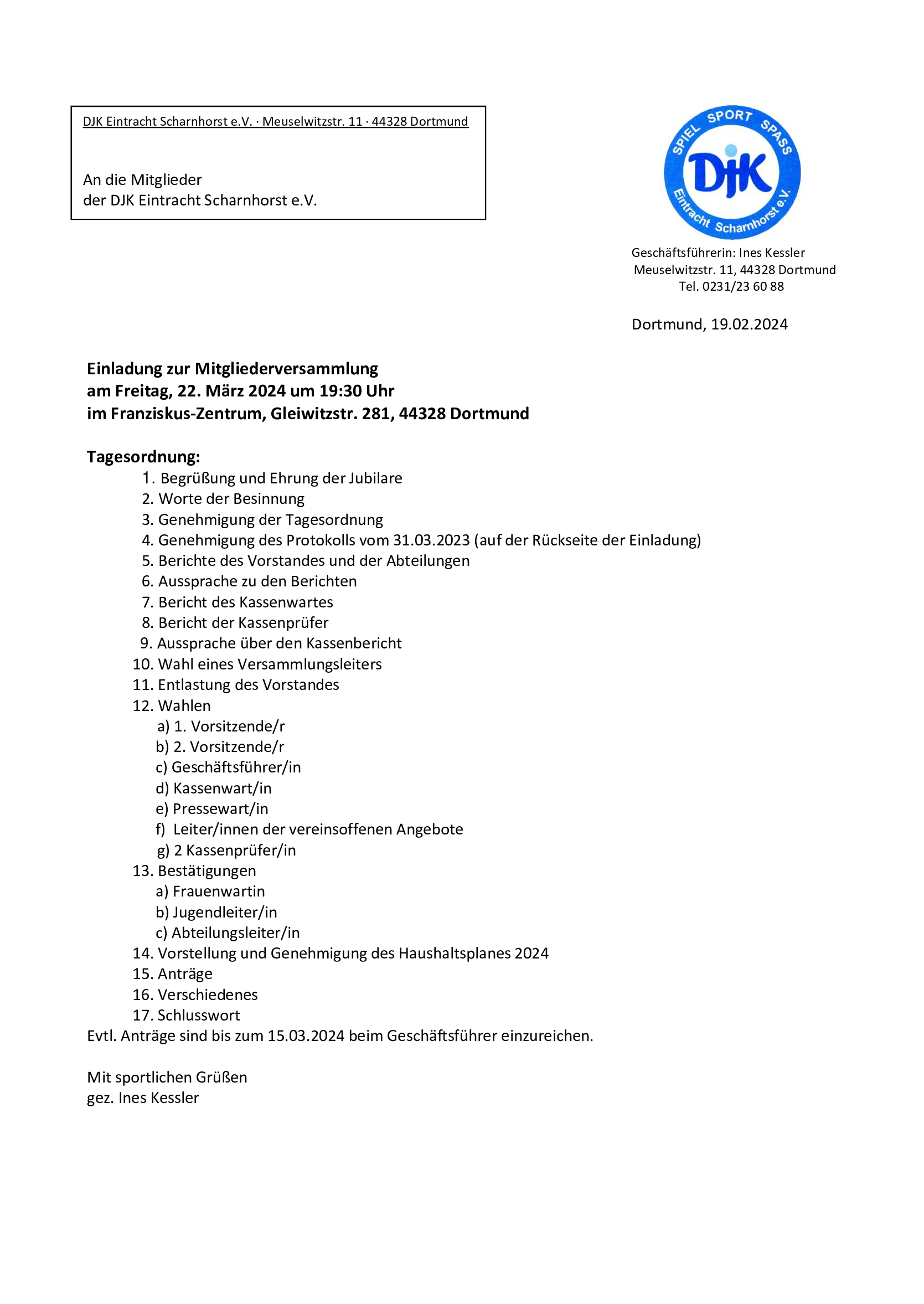 Mitgliederversammlung 2024
