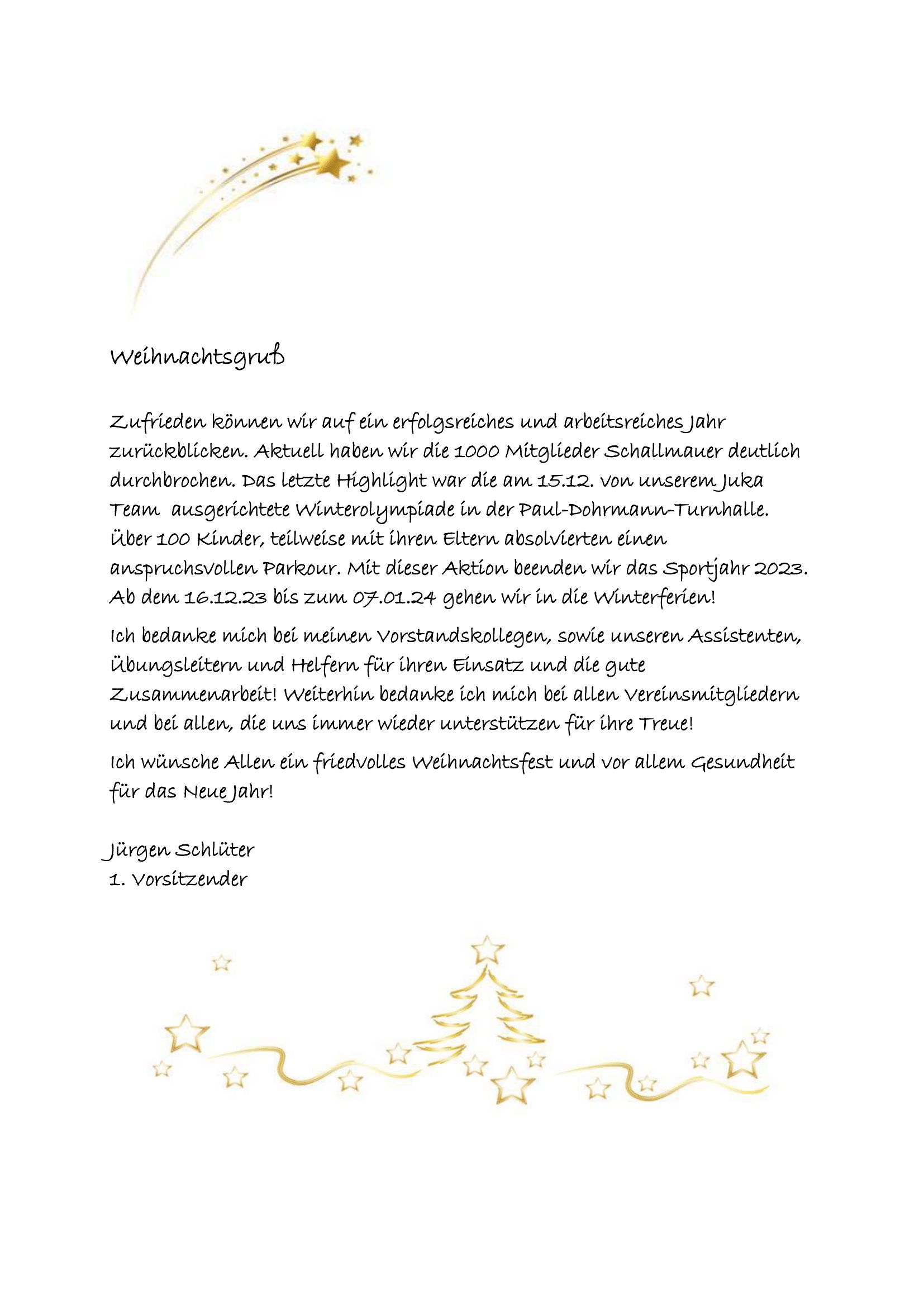 Weihnachtsgruß 2023