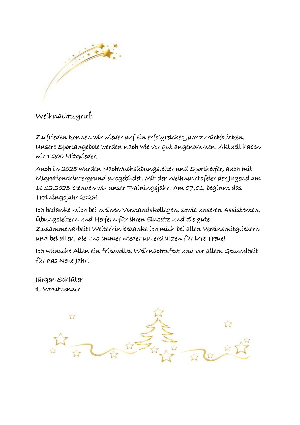 Weihnachtsgruß 2025